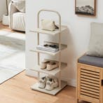 Schoenenrek Poytya met 4 planken champagne 96x34x32 cm [en.c, Verzenden, Nieuw