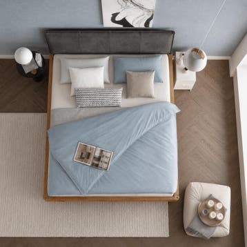 Van Schaik Holvik Massief Eiken Balkenbed - 200 x 200, Nieuw