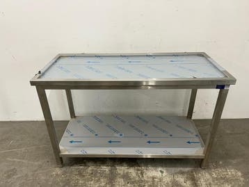 Verstevigd RVS Werktafel met Lekrand, Ophalen of Verzenden, Nieuw in verpakking, RVS Meubilair