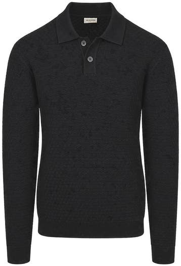 No Excess Polo Buttons Jacquard Knit Zwart maat M Heren, Zwart, Nieuw, No Excess, Verzenden