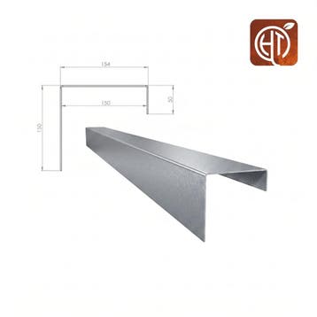 Verzinkt staal u-profiel 300x15,4x15cm, Overige materialen, Minder dan 25 cm, Border, Minder dan 25 cm
