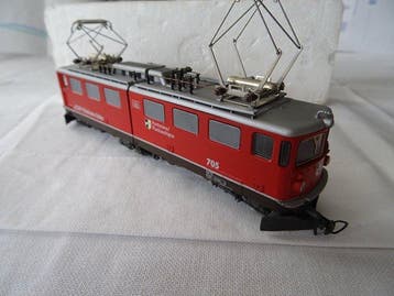 Bemo H0m - 1254 - Treinstel (1) - H0m Ge 6/6 E-lok II 705, Nieuw