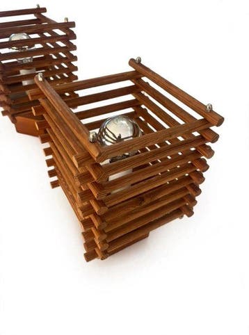 Tafellamp (2) - Hout