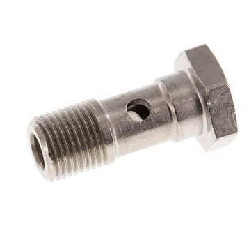 Banjobout 1-weg Vernikkeld Messing G1/8 buitendraad 24mm, Verzenden, Nieuw