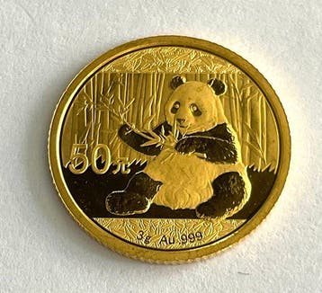 China. 50 Yuan 2017 - Panda - 3 g