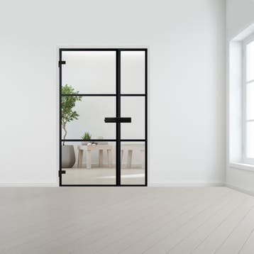 Steel look deur met zijlicht voor opdek kozijn, Doe-het-zelf en Verbouw, Deuren en Horren, Ophalen of Verzenden, Nieuw