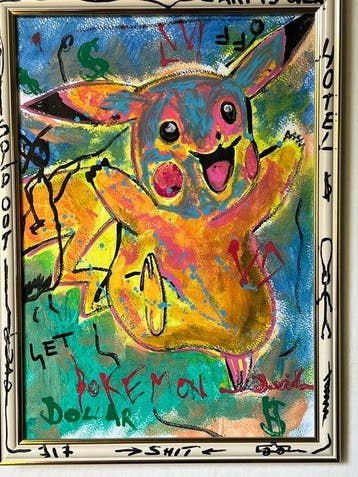 David Harianna (1978) - Pikachu Dollar (Art is War) - Opera, Nieuw