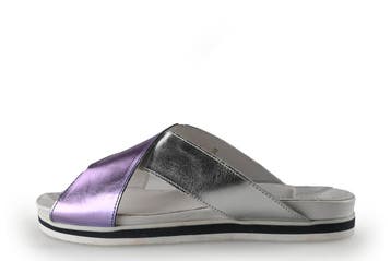 Melvin & Hamilton Slippers in maat 38 Zilver, Slippers, Overige kleuren, Verzenden, Zo goed als nieuw