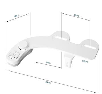 Niet-Elektrische Toiletbidet met Zelfreinigend Dubbel Mondst, Verzenden, Nieuw