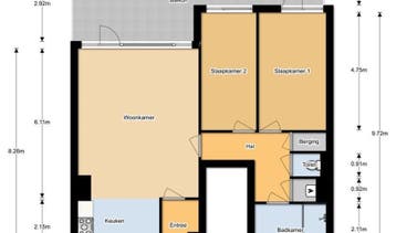 Te Huur 3 kamer Appartement Hollandsch Diep In Zaandam, Direct bij eigenaar, Noord-Holland, Zaandam, Appartement