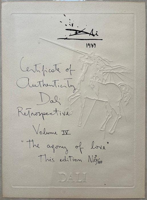 Salvador Dali (1904-1989) - Agony of Love, Antiek en Kunst, Antiek | Overige Antiek