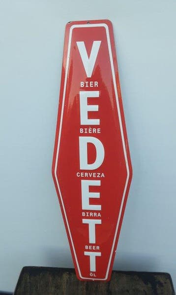 Vedett - Reclamebord - Emaille