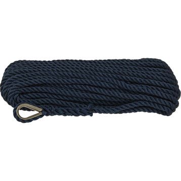 12mm x 6m Landvast met Oog 3-Strengs Polyester Blauw, Ophalen of Verzenden, Nieuw