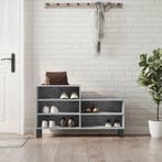 vidaXL Schoenenkast 102x36x60 cm bewerkt hout betongrijs, Verzenden, Nieuw