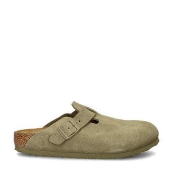 Birkenstock Boston Suede clog instapschoenen in het Groen, Verzenden, Instappers, Nieuw, Groen