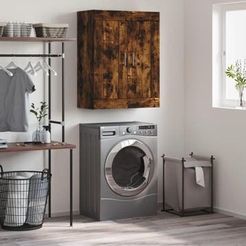 vidaXL Wandkast 69,5x34x90 cm bewerkt hout gerookt, Verzenden, Nieuw, 50 tot 100 cm, Minder dan 100 cm