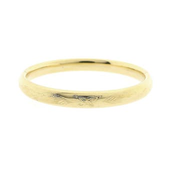 Gouden slavenarmband met gravures; Maat M, Ophalen of Verzenden, Gebruikt, Goud, Goud
