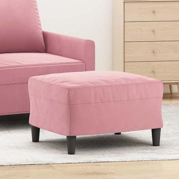 vidaXL Voetenbank 60x50x41 cm fluweel roze, Huis en Inrichting, Verzenden, Nieuw