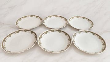Limoges - 6 Élégantes assiettes - Tafelservies (6) - Décor