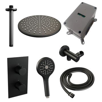 Brauer Black Carving Thermostatische Regendoucheset Inbouw -, Ophalen of Verzenden, Nieuw