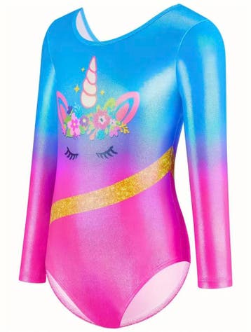 Turnpakje Sparkle Unicorn - roze - maat 98/104 t/m 134/140, Ophalen of Verzenden, Nieuw, Roze, Turnpak(je)