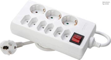 Kopp geschakelde stekkerdoos 9-uitgang Arctic White Edge -, Verzenden, Nieuw, Overige typen