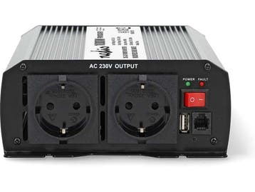 Nedis Omvormer 1000W - Spanningsomvormer 24V naar 230V - 2x, Verzenden, Zo goed als nieuw