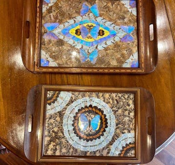 Dienblad (2) - Een paar vintage Braziliaanse schalen in, Antiek en Kunst
