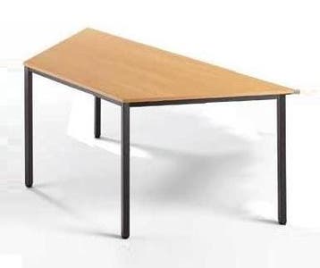 Nieuw Trapezium Kantinetafel 160x80cm Zwart/Beuken HHV, Huis en Inrichting, Tafels | Eettafels, Ophalen of Verzenden, Nieuw