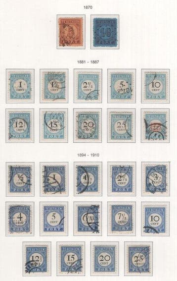 Nederland 1870/1958 - Verzameling Portzegels - Compleet, Gestempeld