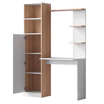 Ruim Werkbureau 123,5×45×168,5 cm – Bureau met Opbergkast en, Huis en Inrichting, Verzenden, Nieuw