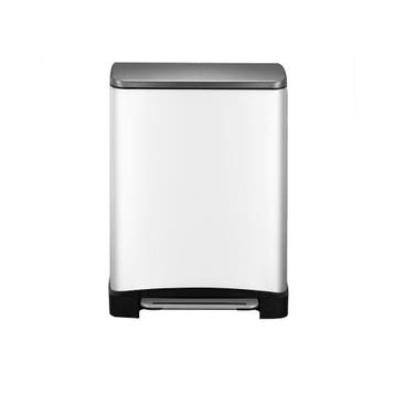EKO E-Cube recycling pedaalemmer 28+18 ltr - Wit, Verzenden, Nieuw