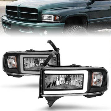 ANZO 94-02 Dodge RAM Crystal Headlight - w/ Light Bar Black, Ophalen of Verzenden, Nieuw