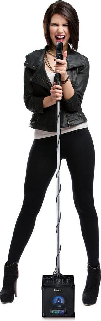 Karaoke set voor volwassenen - 1 Microfoon - Zwart - Lenco, Verzenden, Zo goed als nieuw