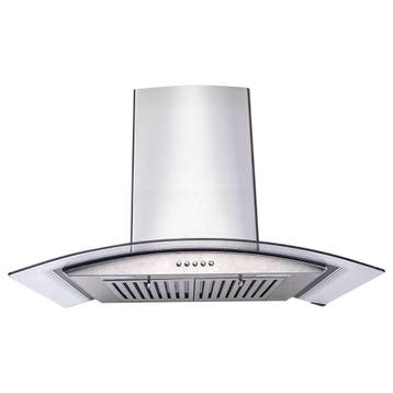 Afzuigkap 650m/u | RVS & Glas | OP=OP, Wandschouwkap, Nieuw, Ophalen of Verzenden, Inbouw