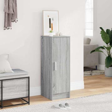vidaXL Schoenenkast 32x35x92 cm bewerkt hout grijs sonoma, Verzenden, Nieuw