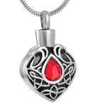 Ashanger, assieraad, kettinghanger Gothic hart, Nieuw, Rood, Overige materialen, Hart