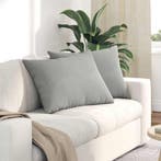 vidaXL Sofa Kussens 2 stuks Lichtgrijs 70 x 50 cm Stof, Huis en Inrichting, Woonaccessoires | Kussens, Verzenden, Nieuw