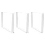 vidaXL Eettafelpoten 3 st V-vormig 100x(72-73,3) cm staal, Verzenden, Nieuw