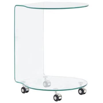 vidaXL Salontafel 45x40x58 cm gehard glas, Huis en Inrichting, Minder dan 50 cm, 50 tot 100 cm, Verzenden, Nieuw