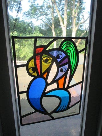 Modern Glas-in-loodraam - Cees Vermeer - 2024 - Man en Vrouw