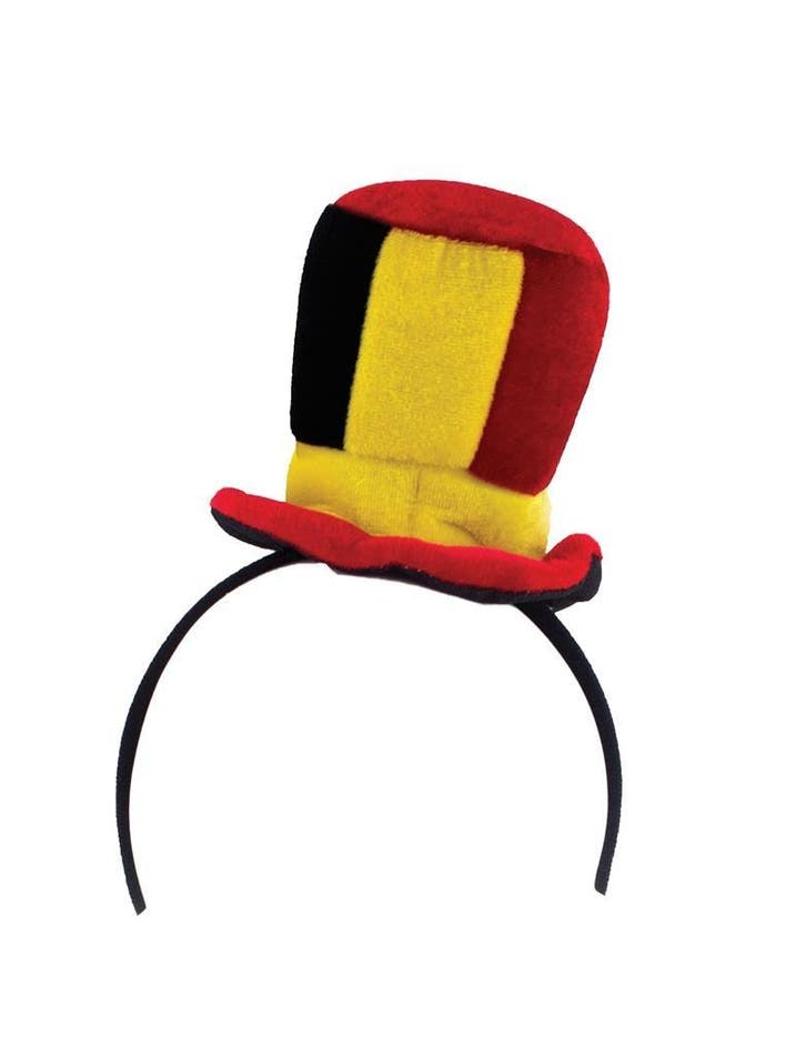 Mini hoedje Belgie op Diadeem, Kleding | Dames, Carnavalskleding en Feestkleding, Nieuw, Ophalen of Verzenden