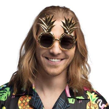 Partybril Ananas Metallic Goud, Ophalen of Verzenden, Nieuw