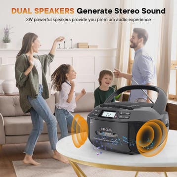 Draagbare CD-speler met Bluetooth, Cassetterecorder & USB -, Verzenden, Nieuw