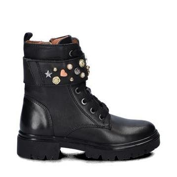 Nelson Kids veterboots in het Zwart, Verzenden, Zwart, Lage of Enkellaarzen, Nieuw