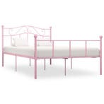 vidaXL Bedframe metaal roze 160x200 cm, Huis en Inrichting, Slaapkamer | Bedden, Verzenden, 200 cm, Metaal, 160 cm