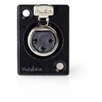 XLR connector | V | Nedis | 3-pin (Metaal), Audio, Tv en Foto, Audiokabels en Televisiekabels, Verzenden, Nieuw