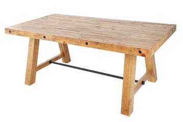 Massieve eettafel FINCA 200cm vintage bruin gerecycled, Ophalen of Verzenden, Nieuw