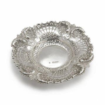 Bonbon mand - .925 zilver - Victoriaans sterlingzilver, Antiek en Kunst