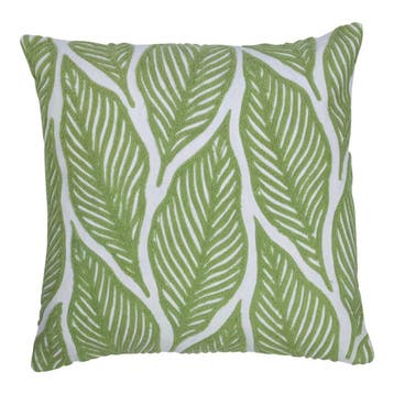 Lilou Kussen bladeren groen 45x45cm, Verzenden, Nieuw